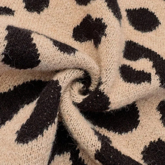 Multicolor Casual Women's Leopard Print Loose 2-Piece Set - Picture 4 of 7